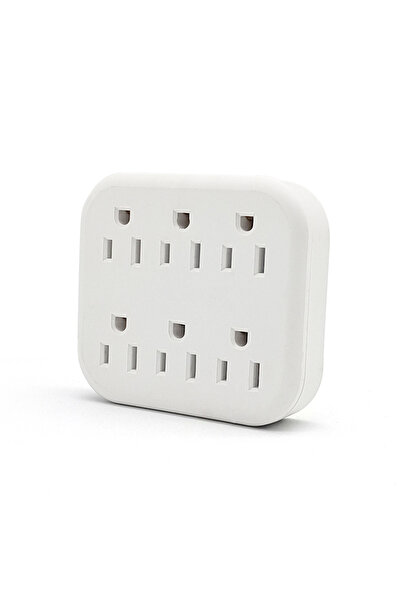 Choice WHITE C2603 1/3/6 Outlet Extender Grounded Wall Adapter, With 3 Prong ...