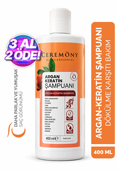 Ceremony Sarımsaklı Şampuan 400 ml | Saç Dökülme Karşıtı Güçlendirici Argan K...