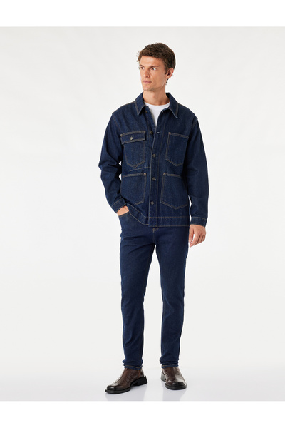 Koton Normal Waist Cotton Jean Pants with Pockets - Skinny Push up Fit Jean
