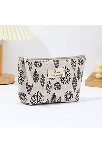 Choice4 leaf Japanese and Korean Canvas Makeup Bag Simple and Portable Travel...