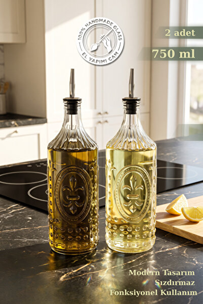 Glamis Selen Concept Fleur De Lis Model Large Size Handmade Glass Oil and Vin...