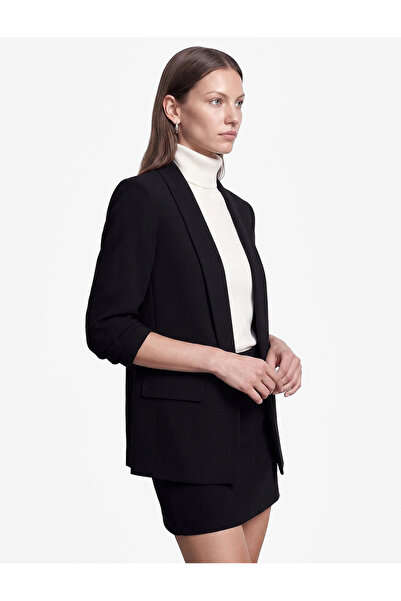 Koton Krep Kumaş Şal Yaka 3/4 Kollu Blazer Ceket