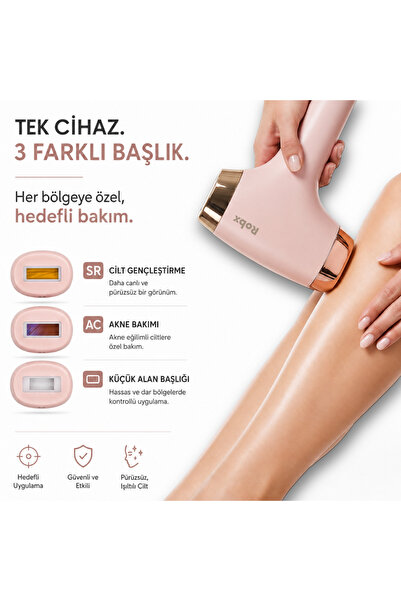 ROBX A01 Buz Soğutmalı IPL Cilt Tanıma Sensörü Akne Ve Cilt Gençleştirme Bir arada Seri Atım
