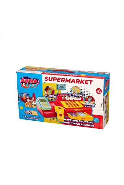 SHOP AND JOY 40 Parça Süpermarket Yazarkasa ve Alışveriş Oyun Seti