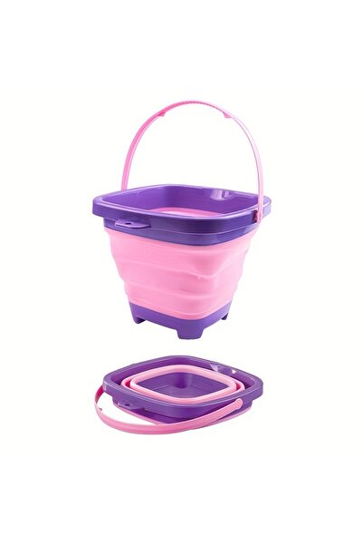 Choice Purple Foldable Beach Bucket Silicone Collapsible Toy Buckets for Kids...