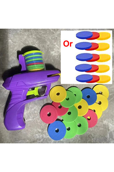 Choice PURPLE Kids Outdoor Game Foam Disc Toy Flying Disc Shooting Launcher D...
