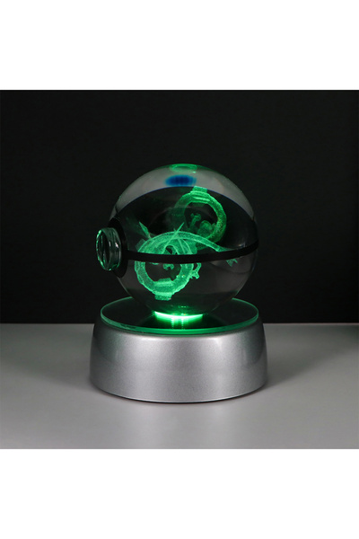 Choice13 S Rayquaza Pokemon 3D Crystal Ball Pikachu Figure Pokeball Engraving...