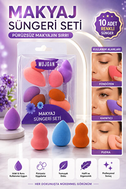 MUJGAN 12'li Küçük Sünger Seti