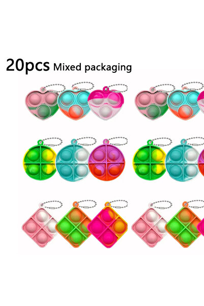 Choice Mixed-20pcs 20Pcs Mini Pop Keychain Toddler Sensory Fidget Toys Bulk f...
