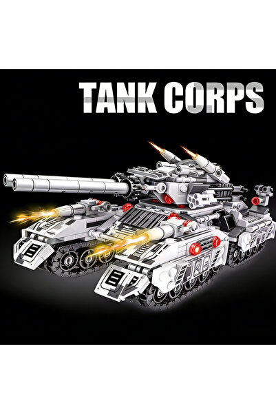 Choice1 NO BOX white tank 2026 WW2 Vehicle Tank 8in1 Airplane Truck Model Bui...