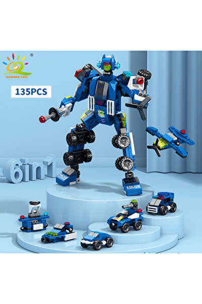 choice2 NO.1-6 HUIQIBAO 6IN1 City Engineering Car Police Truck Building Block...