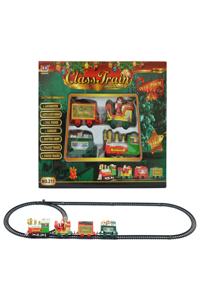 Choice 39x30x5 Christmas Tree Decoration Train Track Frame Railway Car With S...