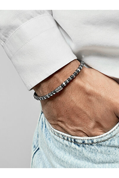 FERRO Silver Steel Men's Bracelet Frj10166A-A 2 Year Warranty Gift Boxed