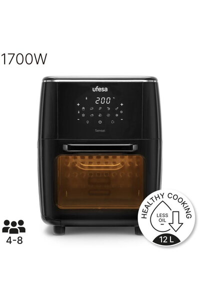 Ufesa Friteuza cu aer cald Air Fryer Sensei, capacitate 12L, 1700W, 10 progra...