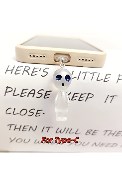 Choice1 For Type-C 1 Piece of Luminous Alien Phone Dust Plug, Suitable for Ip...