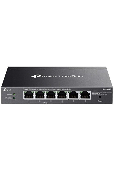 TP-LINK Switch industrial Omada IES206GPP, 6 porturi RJ45, 4 porturi PoE+, Gi...