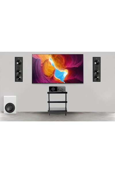 LYNGDORF Sistem stereo cu amplificator TDAI-1120 + boxe încastrate în perete ...