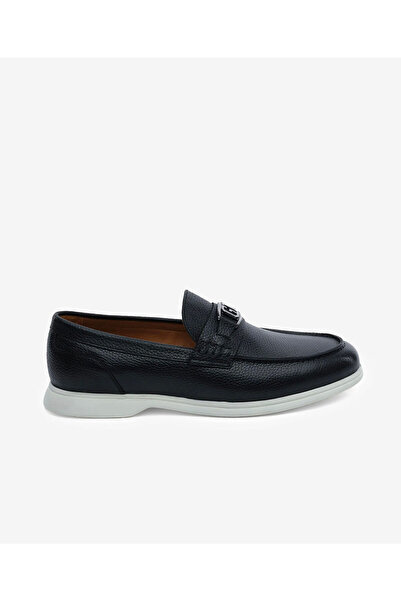 Greyder Erkek Siyah Hakiki Deri Loafer Ayakkabı 6Y1KA64668