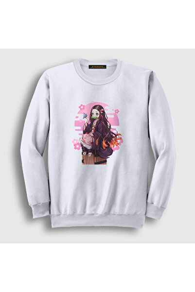 Presmono Unisex bela majica Nezuko Kamado Anime Demon Slayer Kimetsu No Yaiba...
