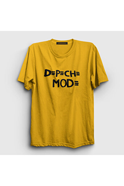 Presmono Tricou unisex galben cu logo Depeche Mode140433tt