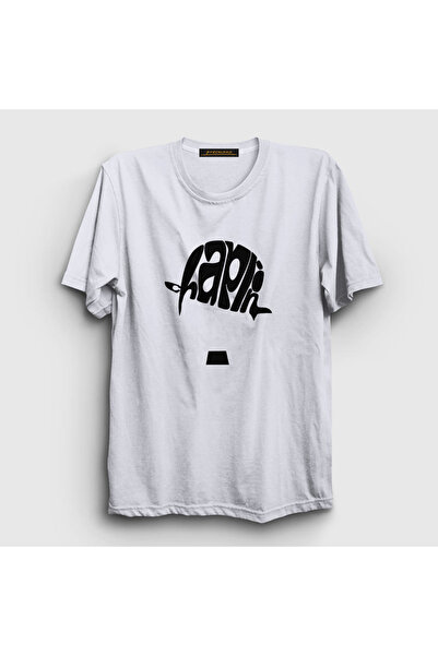 Presmono Unisex bela linija Čarli Čaplin T-shirt 155156tt