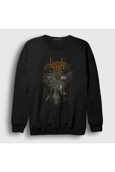 Presmono Unisex crna majica Lamb Of God sa crnom pticom 93710tt