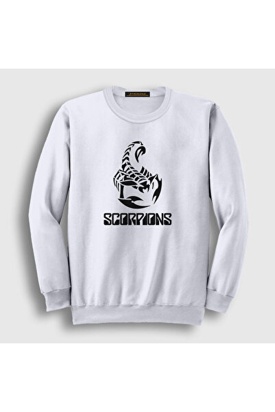 Presmono Unisex bela majica sa logotipom Scorpions 109467tt