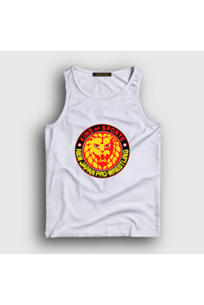 Presmono Unisex alb Njpw Wrestling New Japan Pro Wrestling Tricou 583343tt