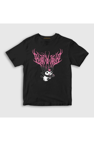 Presmono Unisex Kids Black Metal Music Kurami Kuromi T-Shirt 567917Tt
