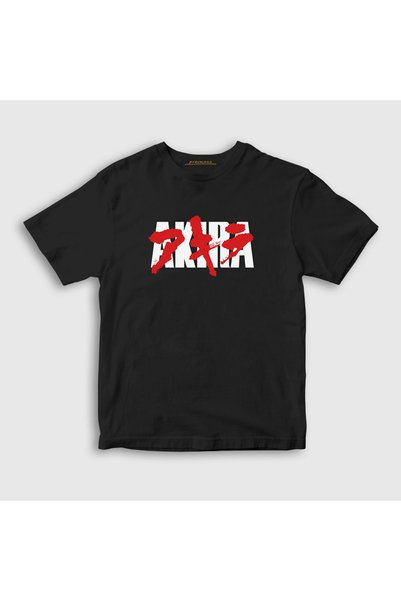 Presmono Унисекс дечија црна мајица са логом из аниме филма Акира T-shirt