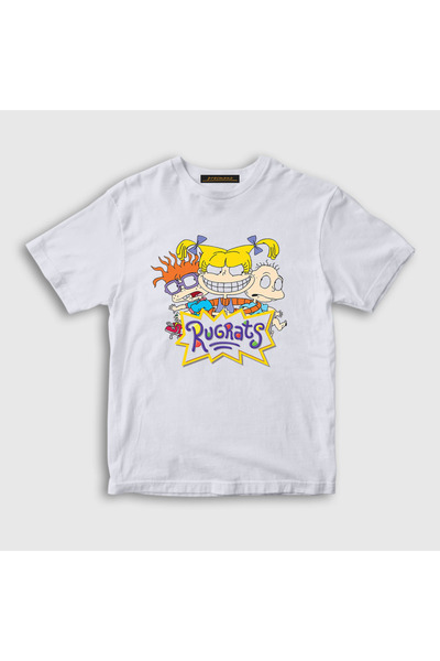 Presmono Unisex Kids White Chuckie Angelica Tommy Rugrats T-Shirt 558611Tt
