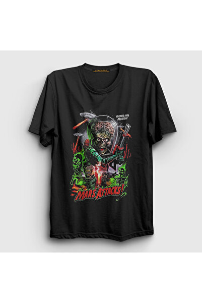 Presmono Unisex Black Martians Mars Attacks Tim Burton T-Shirt 567773Tt