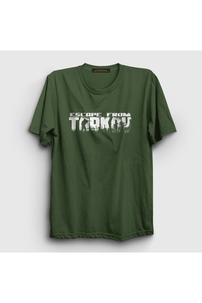 Presmono Unisex Khaki Logo Escape from Tarkov T-Shirt 593403Tt