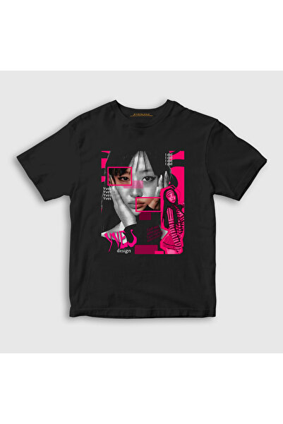 Presmono Unisex Kids Black Poster Yves K-Pop Loona T-Shirt 598687Tt