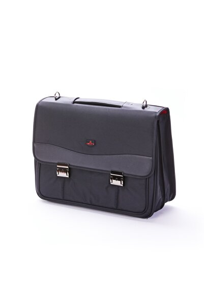 Davidts Monte Carlo Servietă pentru laptop de 17 inch, Nailon 1680D, Negru