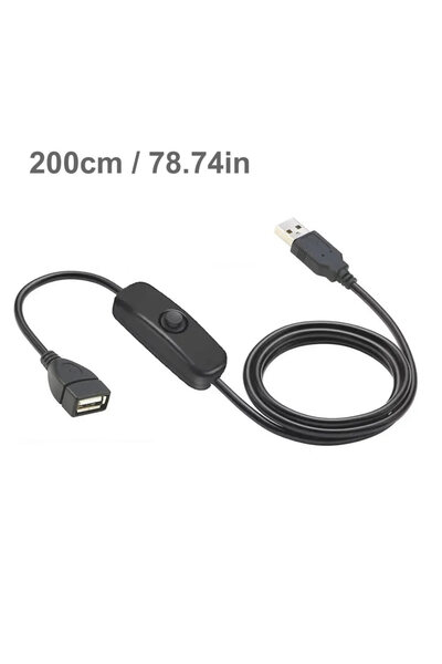 Choice USB M to F 200cm USB Cable Extension Cord Data Sync Charger With Switc...