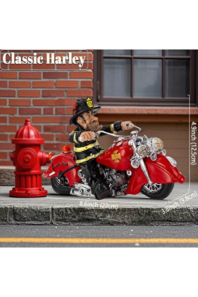Choice Firefighter Firefighter Motorcycle Figurine Collectible Unique FD Fire...