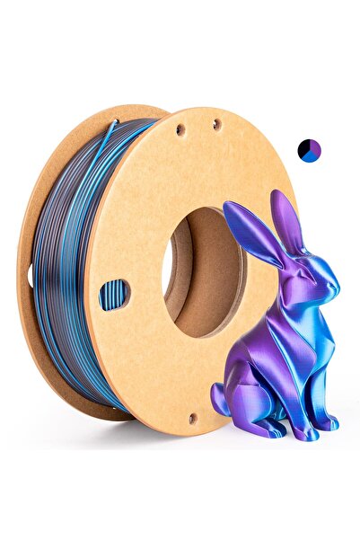 Choice10 Blue Purple Black Three Color PLA Silk Filament 250g per Roll Net We...