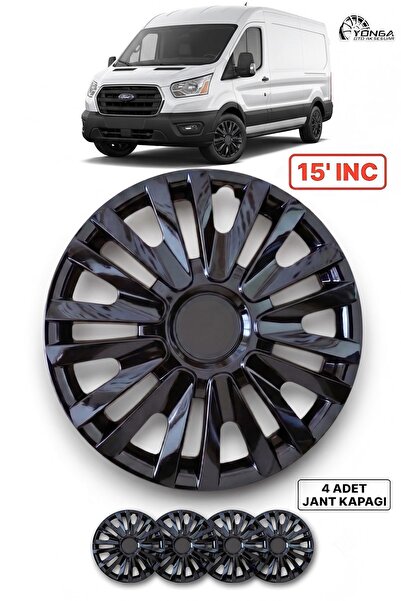 YONGA OTO AKSESUAR FORD TRANSİT T15 Jant Kapağı 15 İnç Kırılmaz 4'lü + 4 Ambl...
