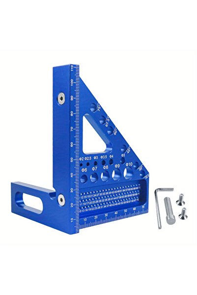 Choice Blue Woodworking Square Protractor, Woodworking Square With Dowel Pins...