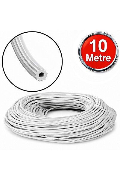 ALETÇANTAM Sineklik Teli Fitili Beyaz 5mm Kapı Pencere Tül Sabitleme Lastik C...