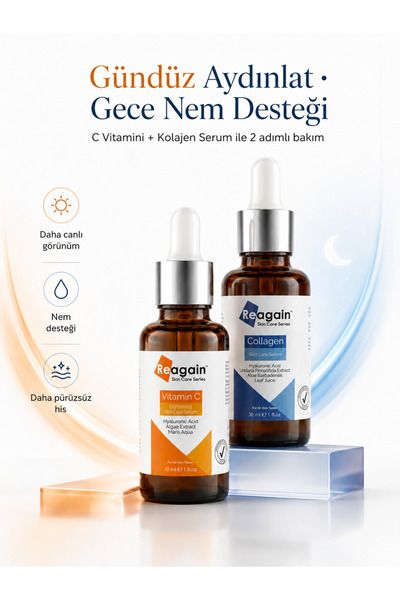 Yaşlanma Karşıtı ve Aydınlatıcı 2'li Yüz Bakım Seti - Gündüz C Vitamini & Gece Lifting Etkili Serum