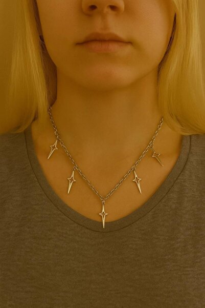 Herşey Nota North Star 5-Piece Women's Necklace – with 60 cm Chain, Elegant a...