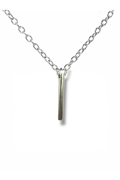 Herşey Nota Unisex Necklace with Cylinder Rod Figure – Minimal and Modern Des...