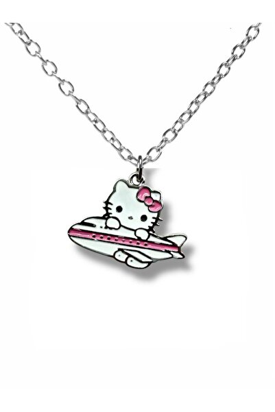 Herşey Nota Hello Kitty Pink Airplane Figured Necklace – Cute and Colorful Un...