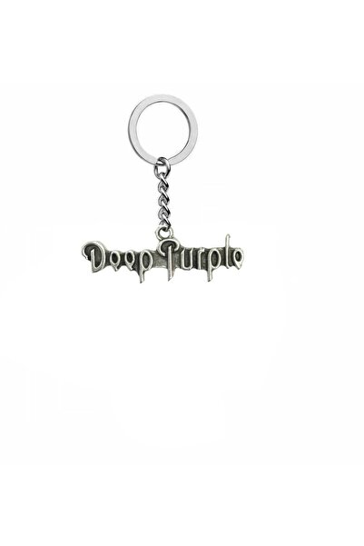 Herşey Nota Deep Purple Silver Metal Keychain – Legendary Rock Band Accessory