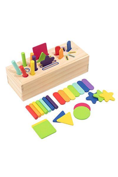 Choice1 NB190C2 3D Shapes Geometric Solids Wooden Color Toy Sorting Toy Devel...