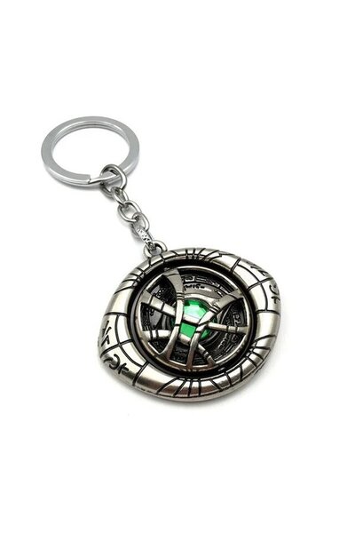 Herşey Nota Dr Strange Marvel Avengers Gümüş Hareketli Dönen Metanizma Metal Anahtarlık 1Adet