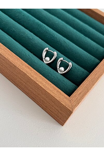 BusradanDesign Silver Color Pearl Xuping Earrings