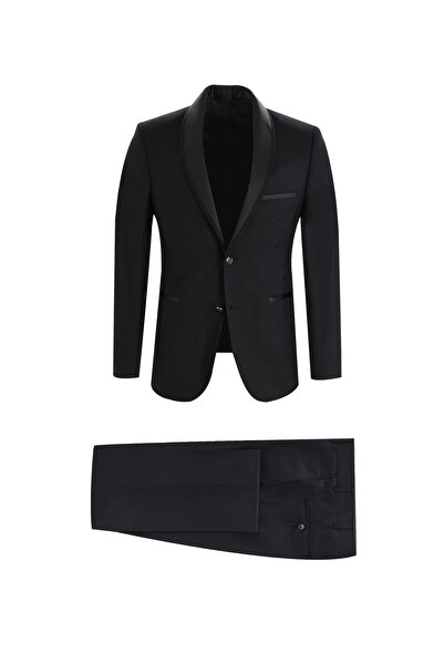 Kiğılı 7 Drop Slim Fit Dar Kesim Şal Yaka Smokin & Damatlık